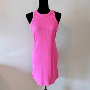 GAP Vibrant Pink Sleeveless Ribbed Dress